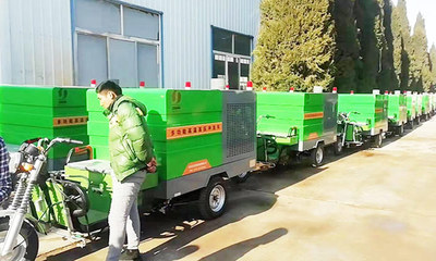 馬路商業街重油污快速清理三輪多功能高溫高壓清洗車